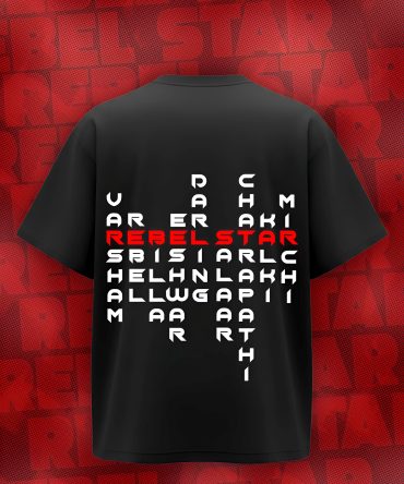 REBEL STAR Black Oversized T-Shirt