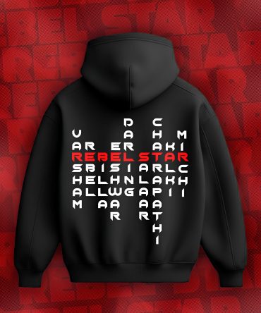 REBEL STAR Black Hoodie