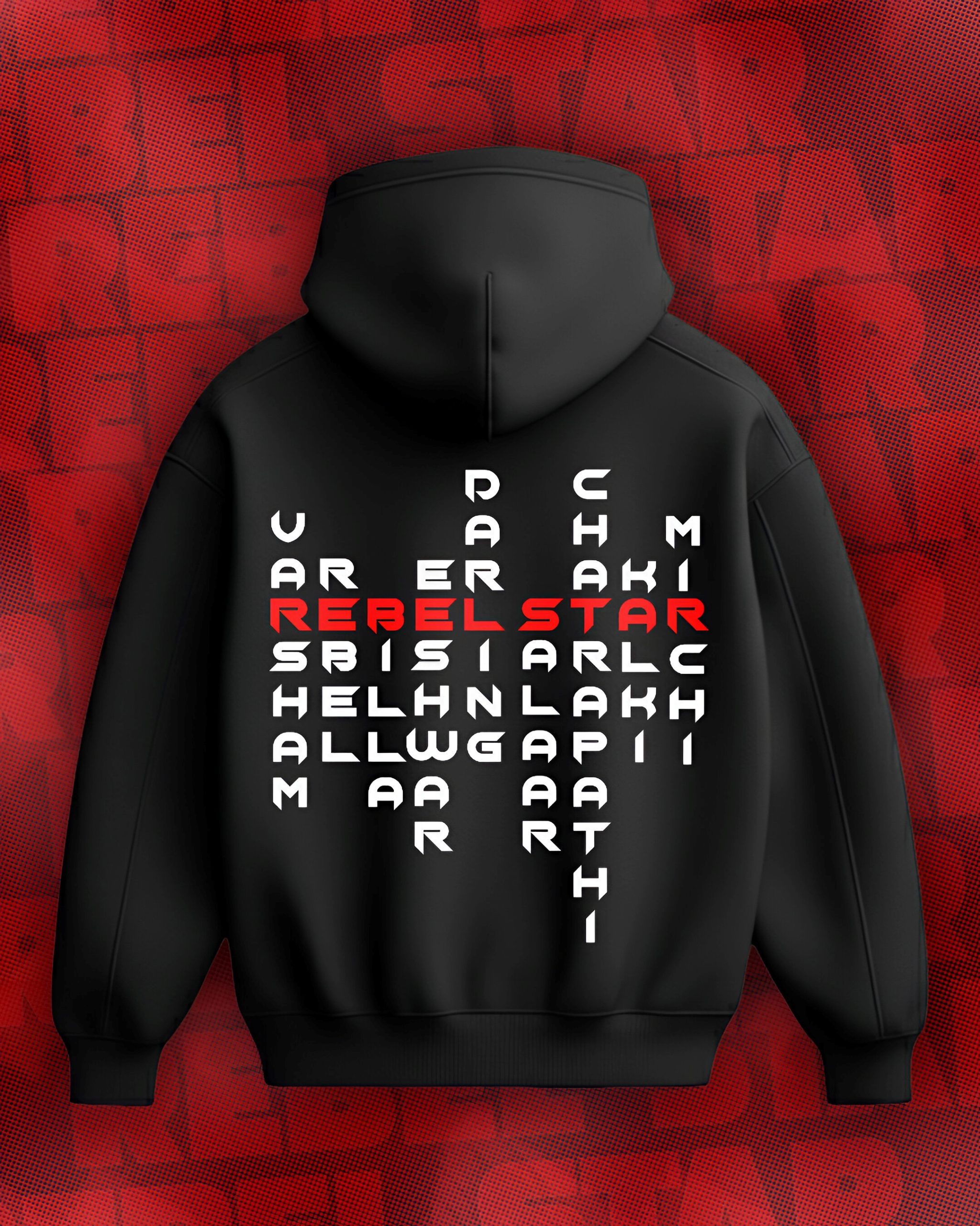 REBEL STAR Black Hoodie