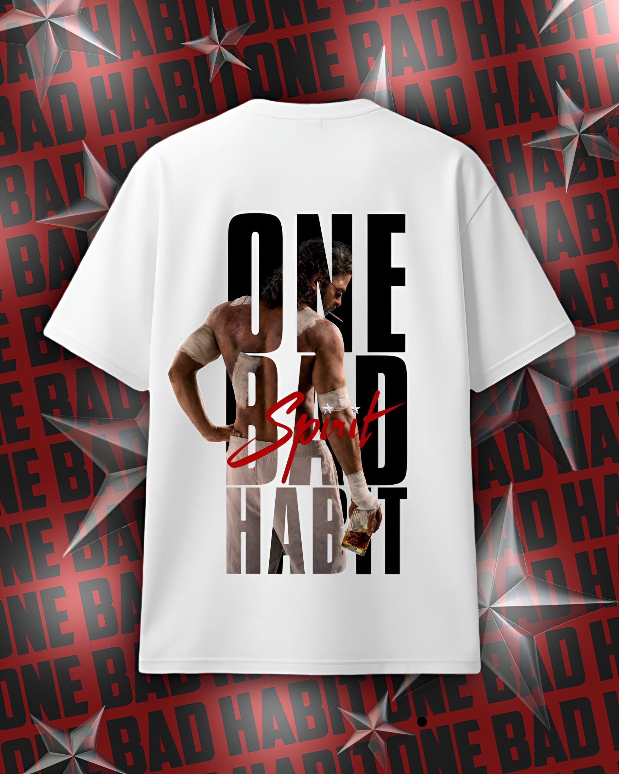 SPIRIT White oversized Tshirt